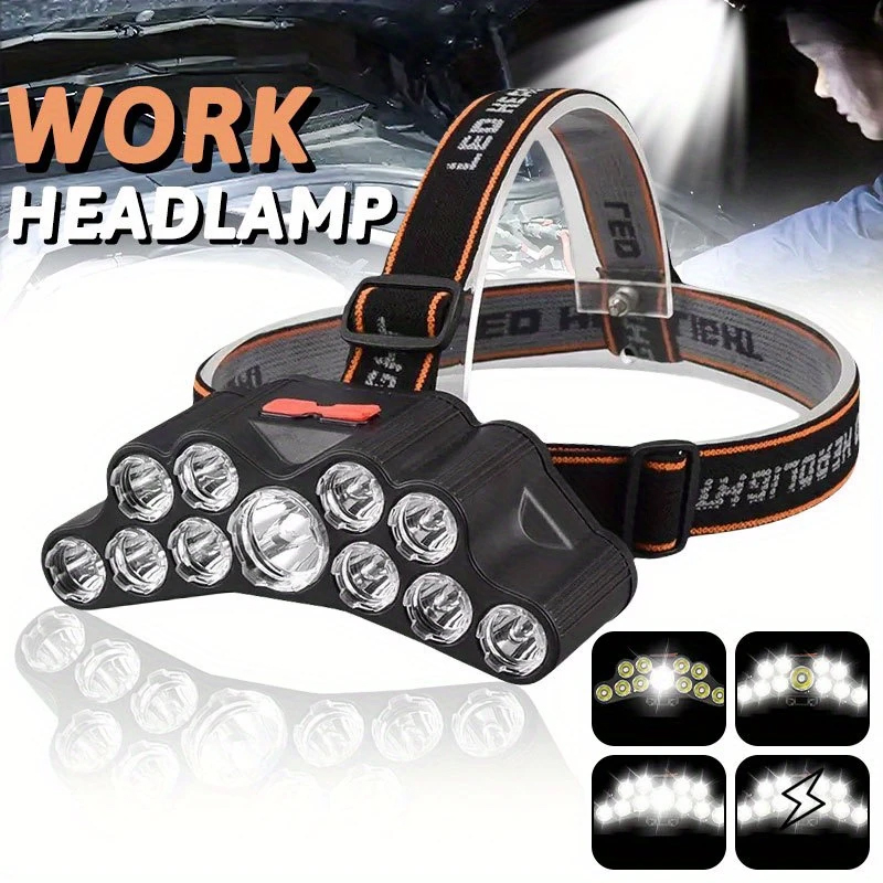 Fishing Headlamp - 11 LED-Scheinwerfer, starkes Licht, Stirnlampe, Typ
