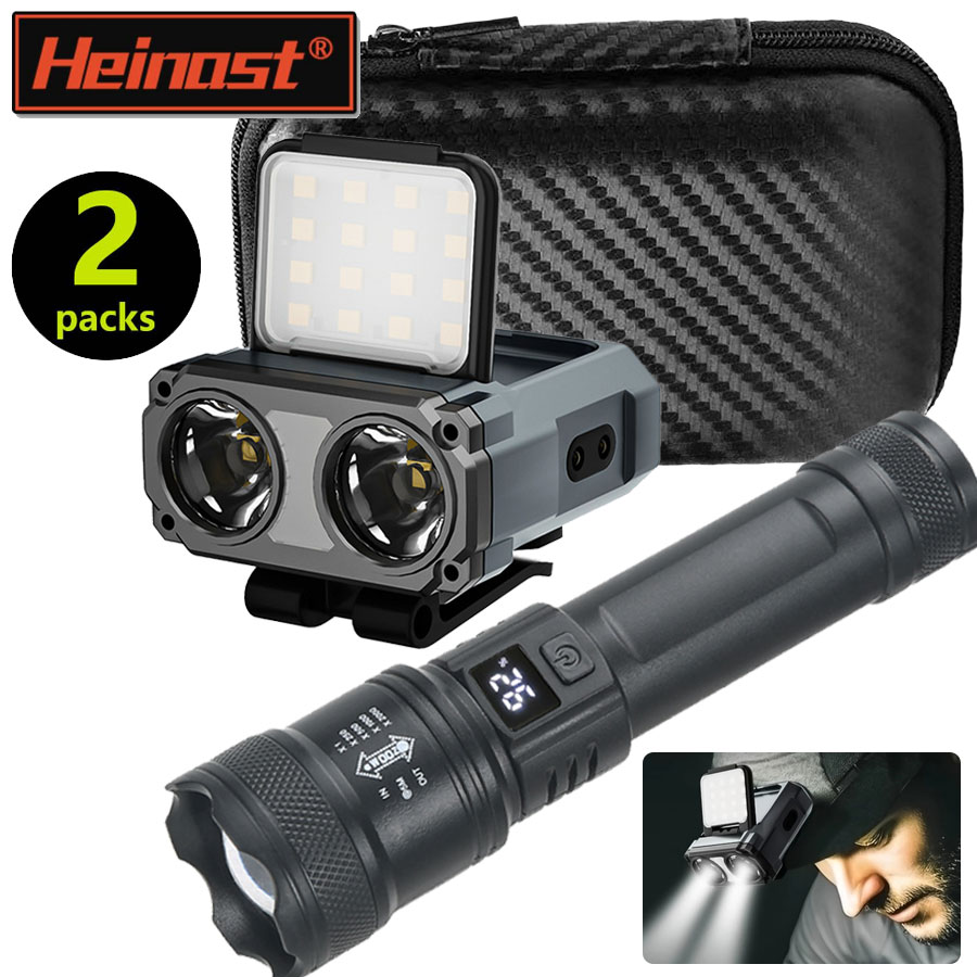 Fishing Headlamp - Ultrahelle wiederaufladbare Mini-Stirnlampe/tragbare LED-Taschenlampe, wasserdichter Sensor,