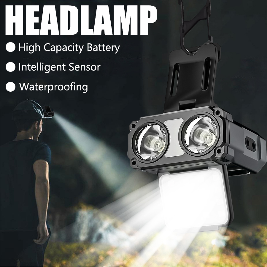 Fishing Headlamp - Sensor COB LED Scheinwerfer Kappe Clip