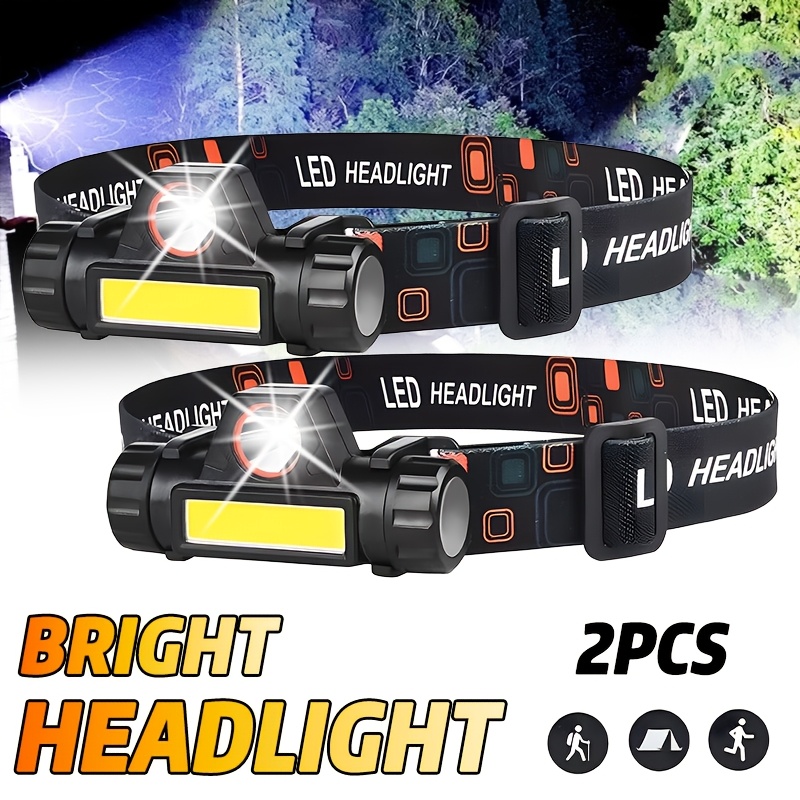 Fishing Headlamp - Wiederaufladbare COB-LED-USB-Stirnlampe mit starkem Magnet, leistungsstarker