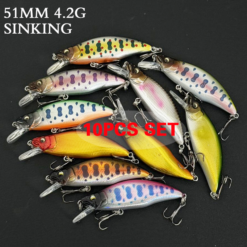 10-teiliges Minnow-Angelköder- – Fishing Equipment In Japanese Bewertung und Preis